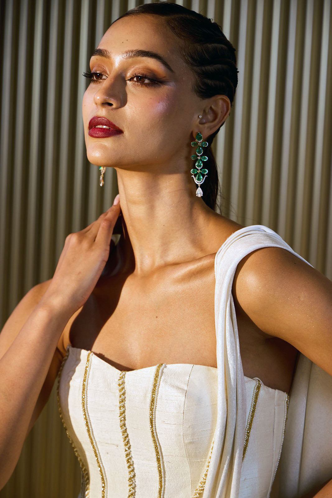 Grecian draped Saree