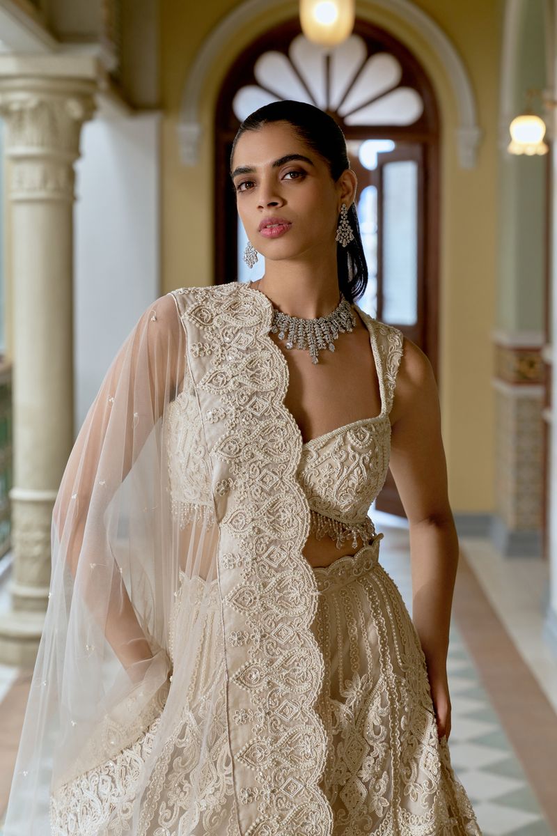 Interlace Lehenga Set